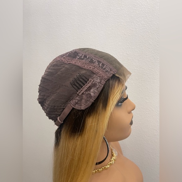 New! 20” 4x4 Lace Closure Wig, Human Hair Customized Ombre 4/27 - Picture 9 of 11